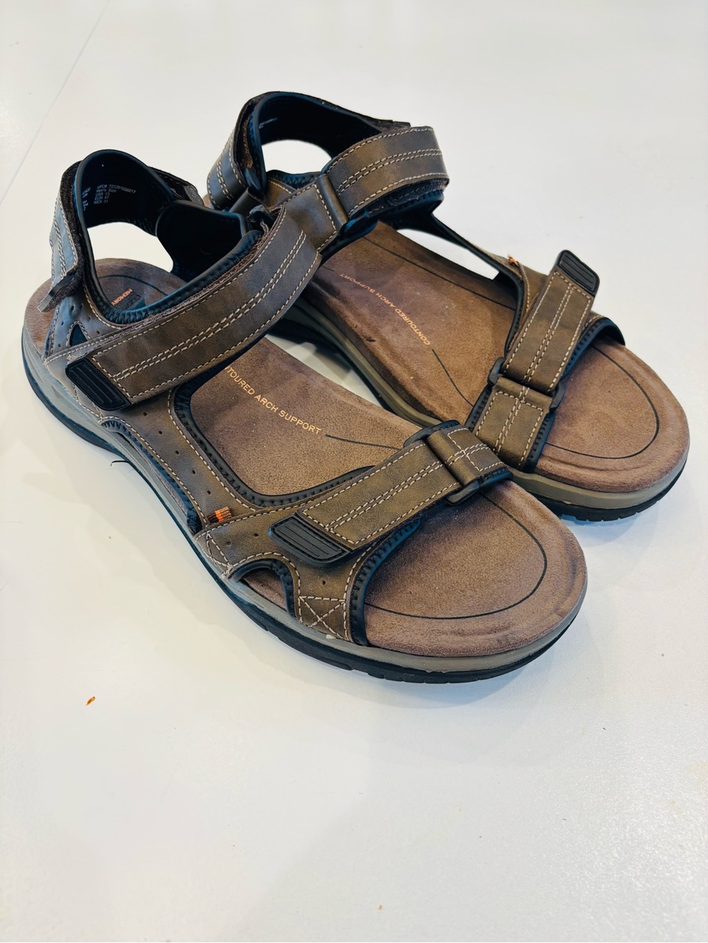 Ozark Trail Brown Mens Adjustable Brown Outdoor Sandals size 13